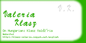 valeria klasz business card